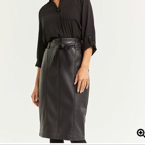 Faux leather skirt